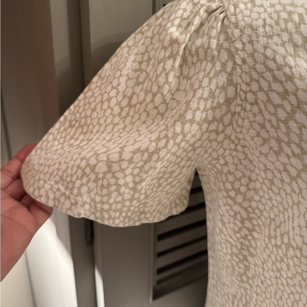 Nicole Miller Cream/Taupe patterned  Dress - Picture 4 of 9